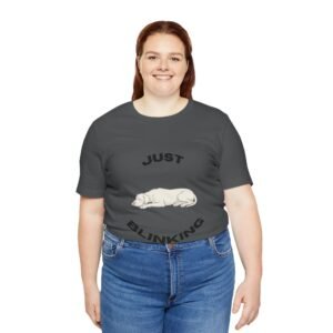 Just Blinking T-Shirt — White Great Dane Graphic Tee