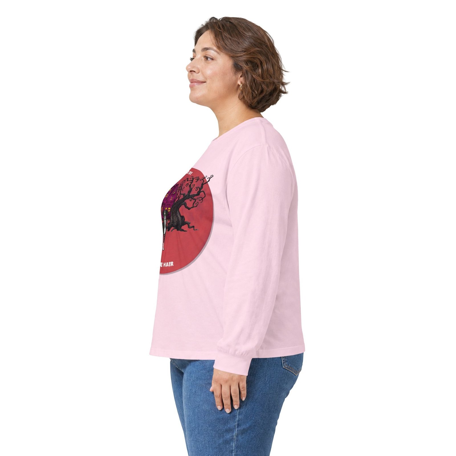 Mantle Great Dane up to 5xl - Haunted by Dane Hair Unisex Long Sleeve Tee - Image 64