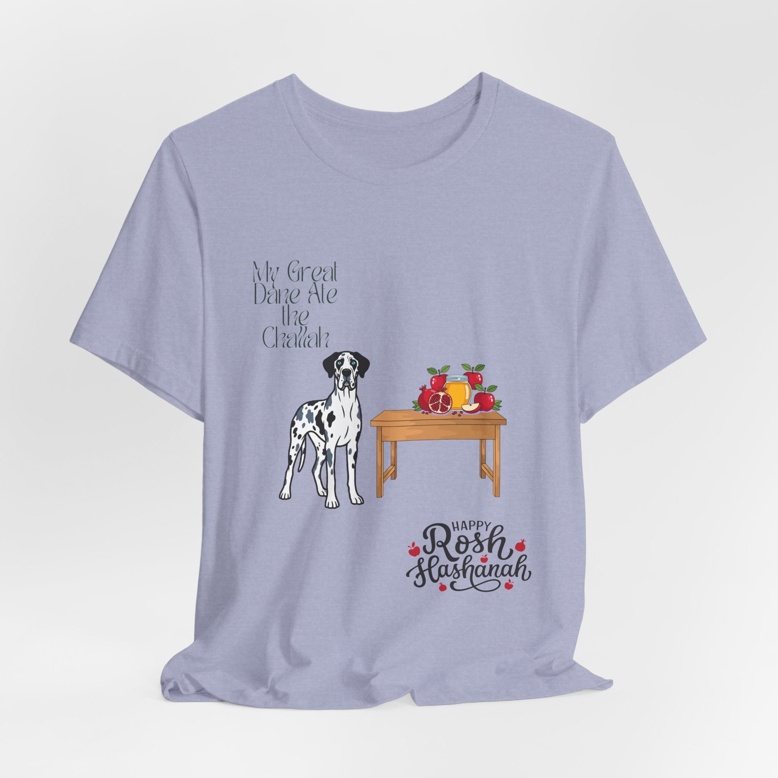 Merelquin with blue eyes Great Dane Rosh Hashanah Dog T-Shirt up to 5xl - Image 73