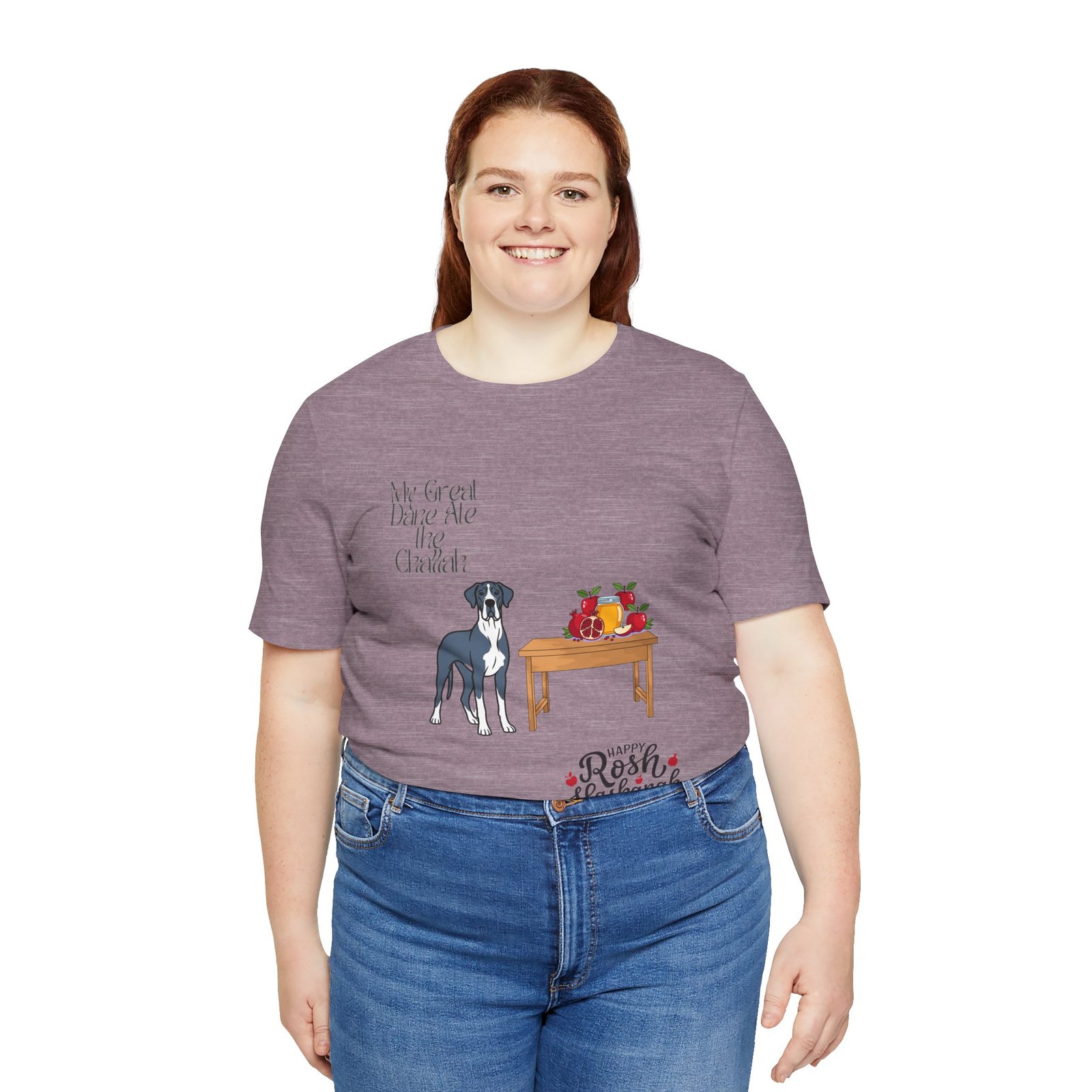 Blue Mantle Great Dane Rosh Hashanah Dog T-Shirt up to 5xl - Image 65