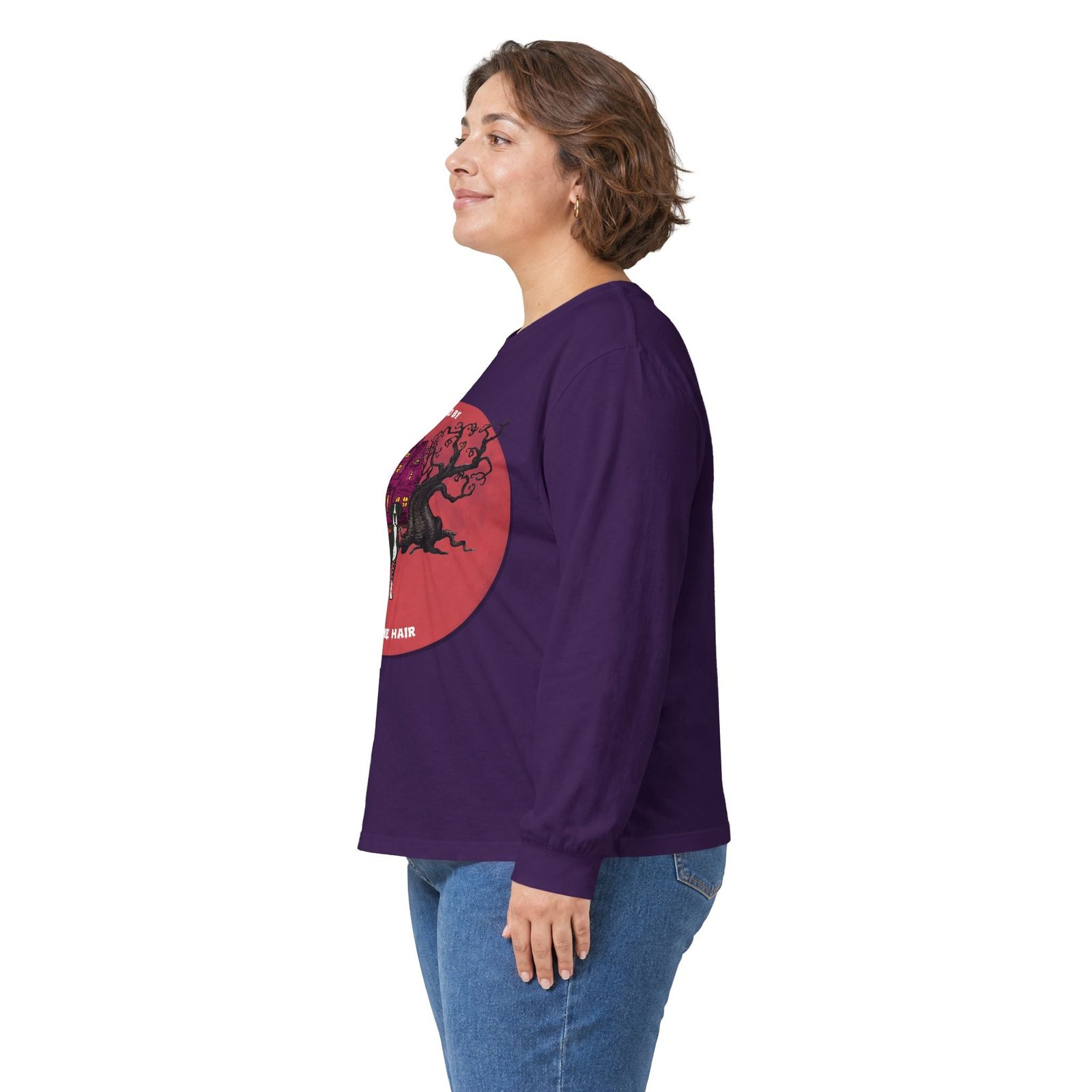 Mantle Great Dane up to 5xl - Haunted by Dane Hair Unisex Long Sleeve Tee - Image 60