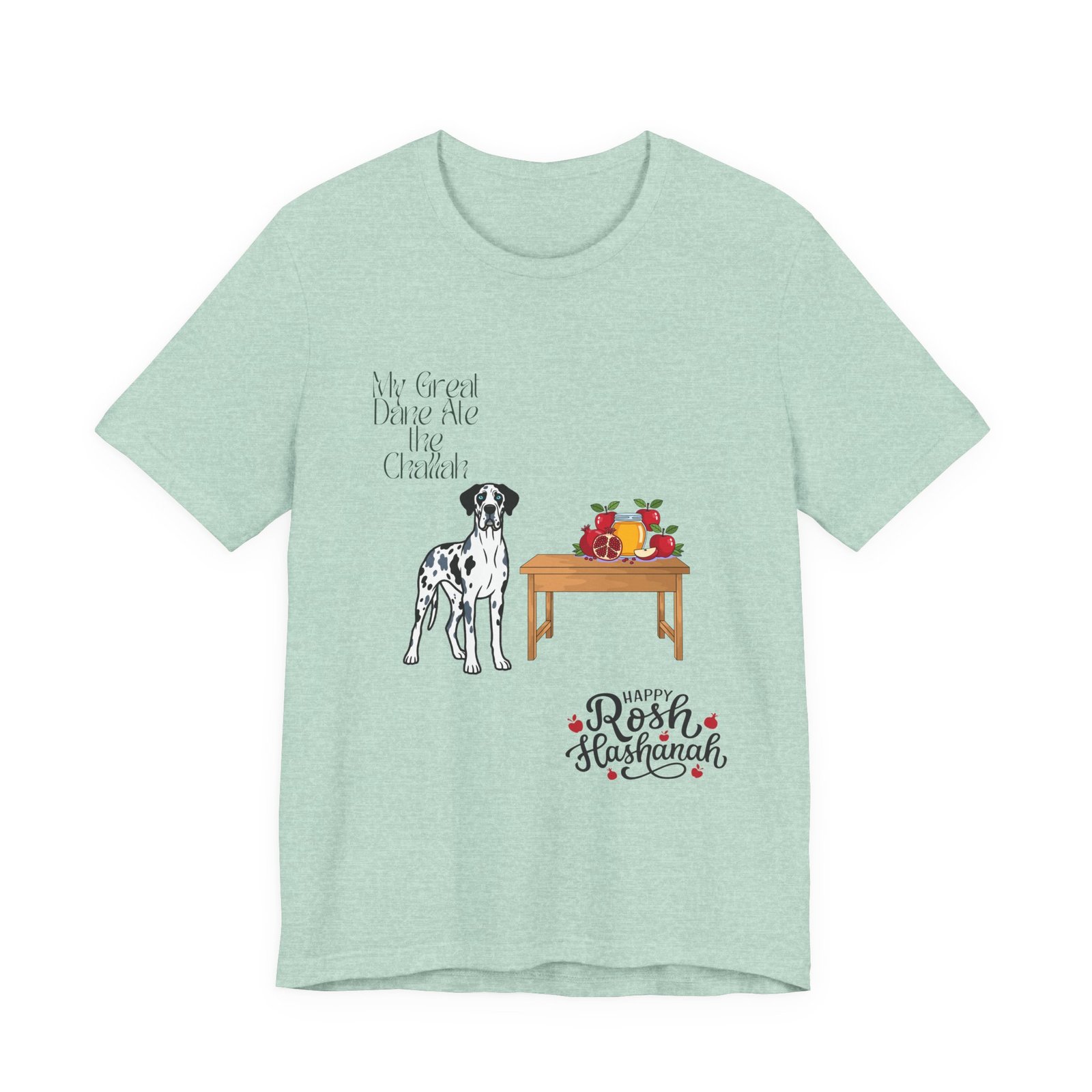 Merelquin with blue eyes Great Dane Rosh Hashanah Dog T-Shirt up to 5xl - Image 60