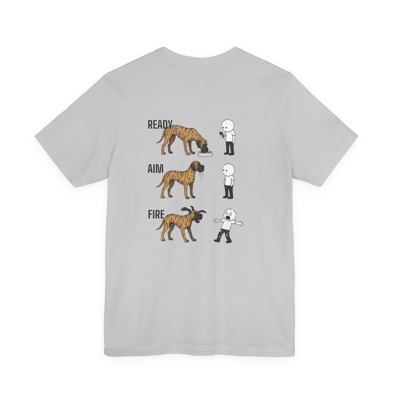 Brindle Great Dane - Ready, Aim, Fire Slobber - up to 5x - Men's T Shirt - Image 3