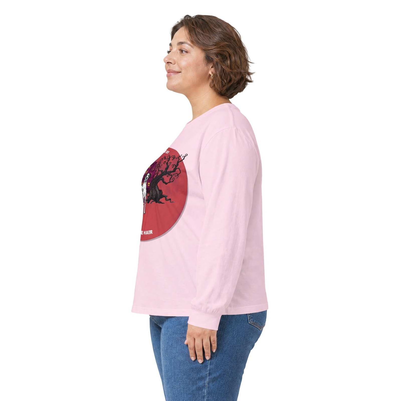 Merelquin Great Dane up to 5xl - Haunted by Dane Hair Unisex Long Sleeve Tee - Image 64