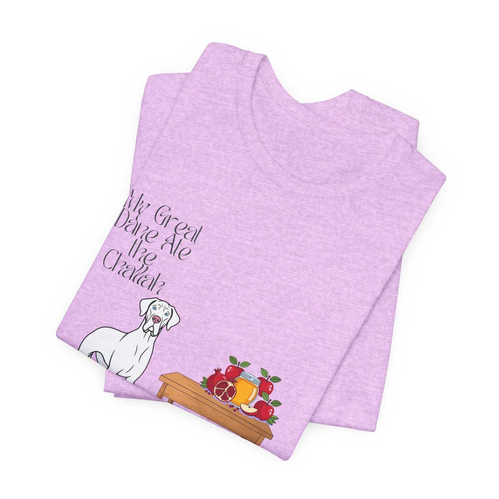 White Great Dane Rosh Hashanah Dog T-Shirt up to 5xl - Image 69