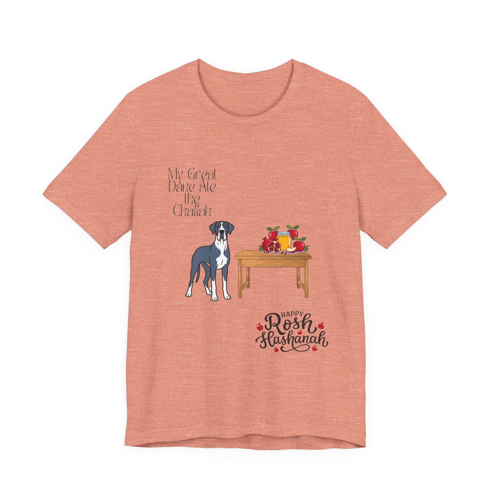 Blue Mantle Great Dane Rosh Hashanah Dog T-Shirt up to 5xl - Image 13