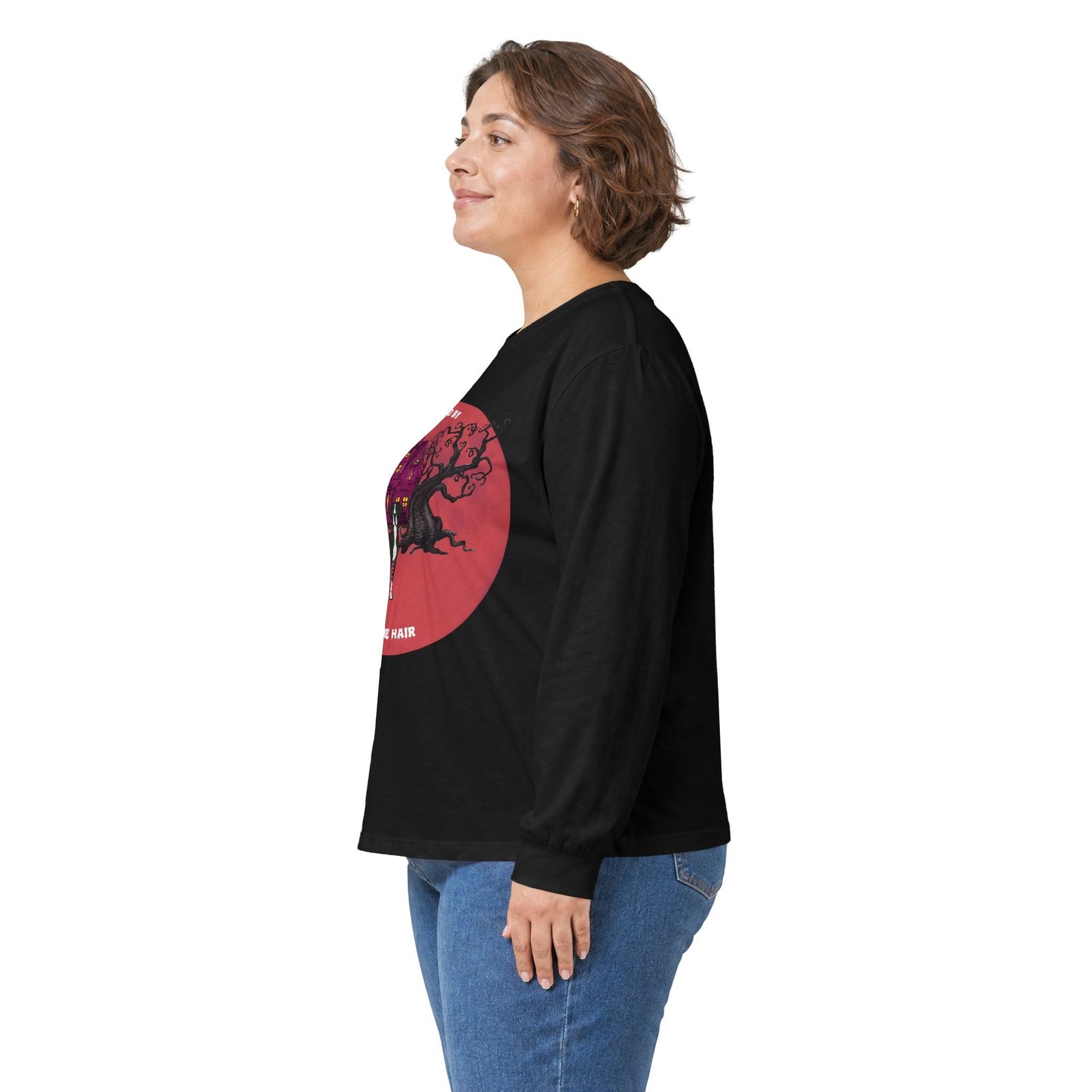 Mantle Great Dane up to 5xl - Haunted by Dane Hair Unisex Long Sleeve Tee - Image 12