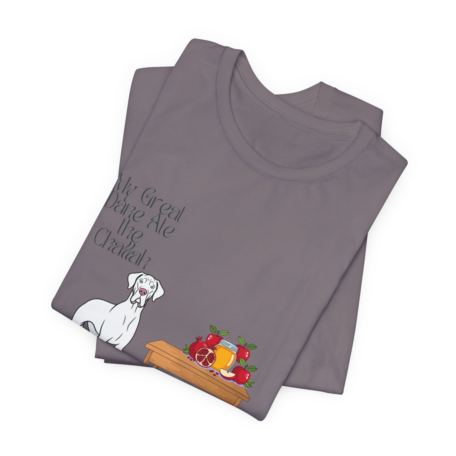 White Great Dane Rosh Hashanah Dog T-Shirt up to 5xl - Image 29