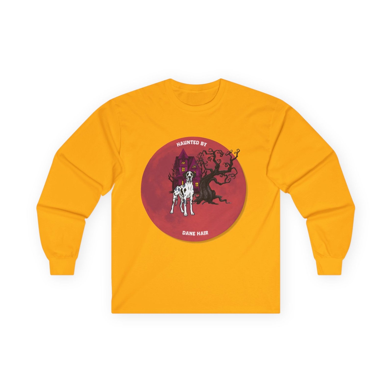 Merelquin Great Dane up to 5xl - Haunted by Dane Hair Unisex Long Sleeve Tee - Image 17