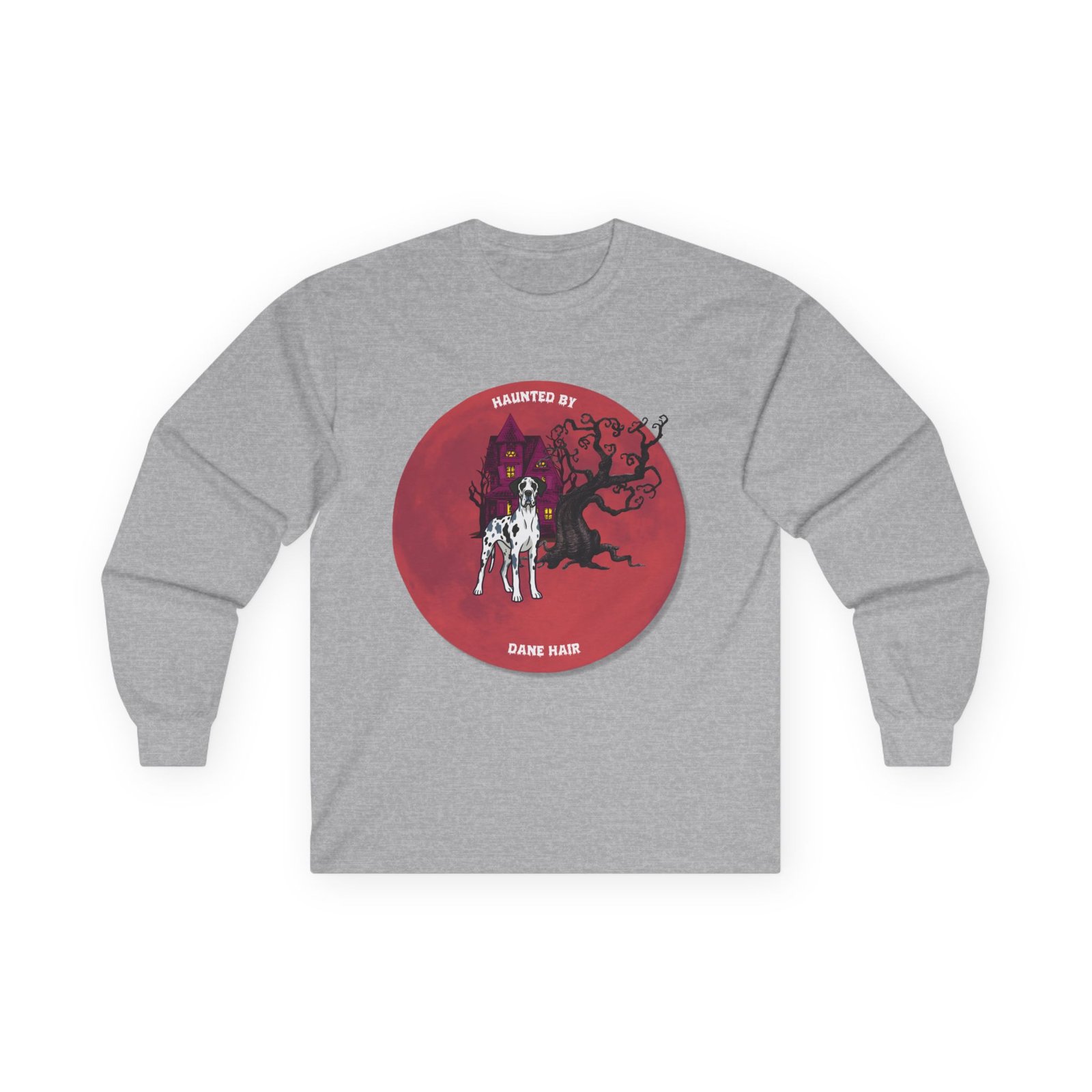 Merelquin Great Dane up to 5xl - Haunted by Dane Hair Unisex Long Sleeve Tee
