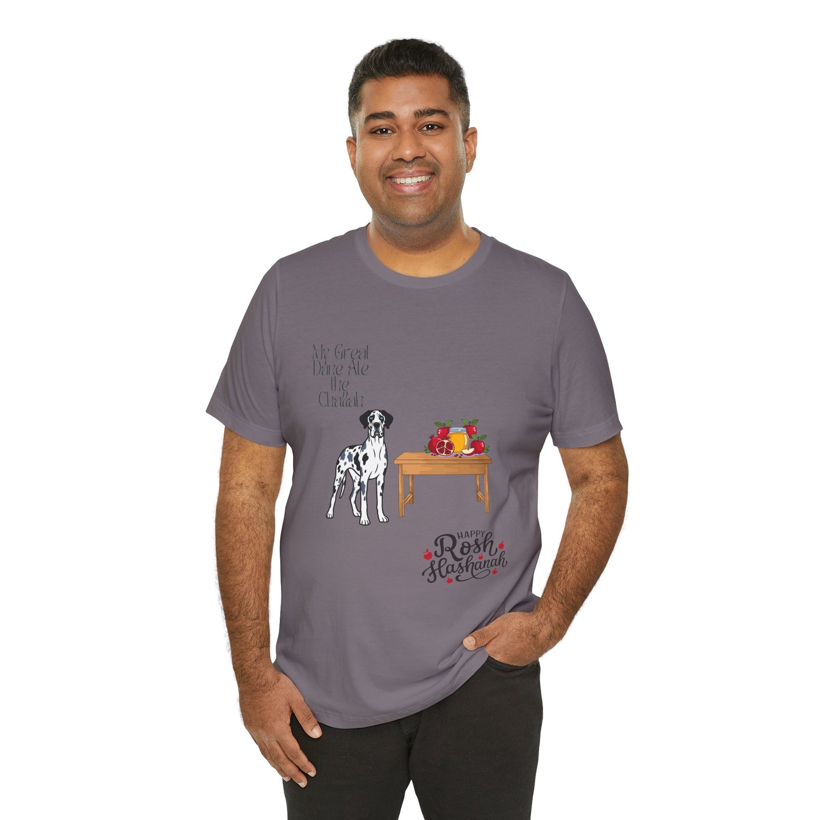 Merelquin with blue eyes Great Dane Rosh Hashanah Dog T-Shirt up to 5xl - Image 46