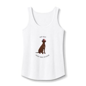Chocolate with white chest mark Great Dane Tank Top Up to 4xl — Labor Day Women’s Cotton Tank - Nap Dept. Great Dane Division