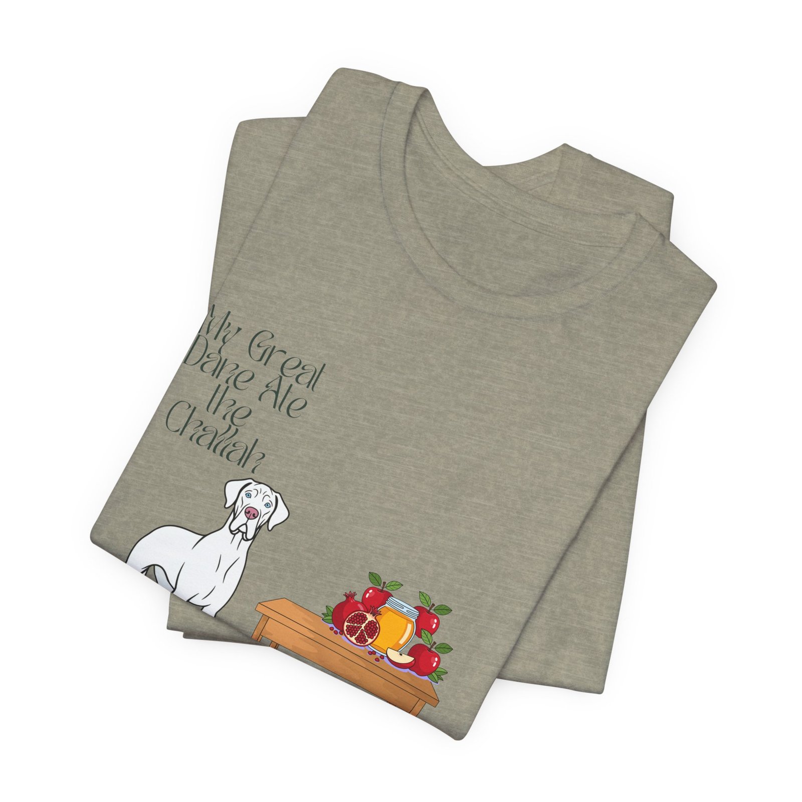 White Great Dane Rosh Hashanah Dog T-Shirt up to 5xl - Image 22