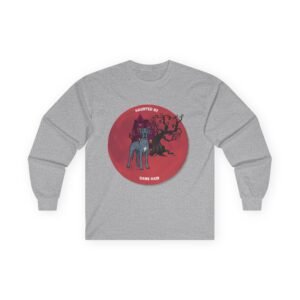Blue Brindle with white snip chest Great Dane up to 5xl - Haunted by Dane Hair Unisex Long Sleeve Tee