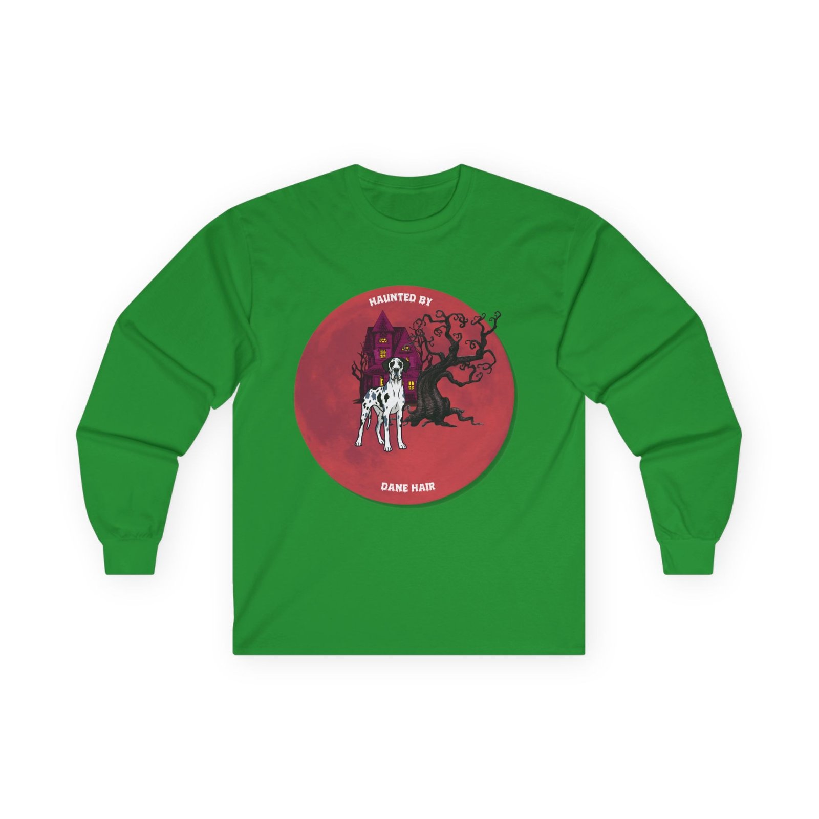 Merelquin Great Dane up to 5xl - Haunted by Dane Hair Unisex Long Sleeve Tee - Image 33