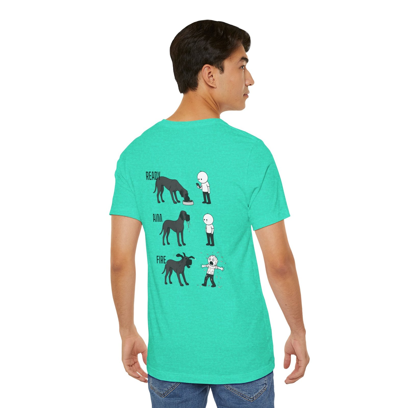 Brindle Great Dane - Ready, Aim, Fire Slobber - up to 5x - Men's T Shirt - Image 35