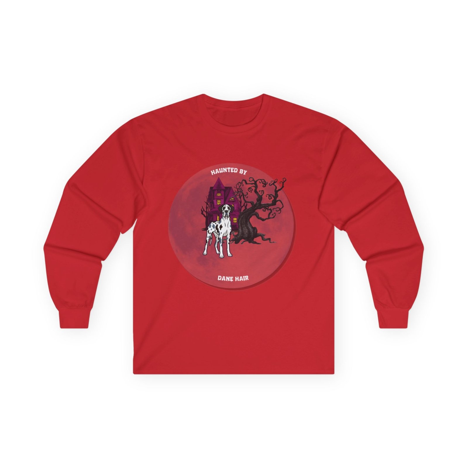 Merelquin Great Dane up to 5xl - Haunted by Dane Hair Unisex Long Sleeve Tee - Image 65