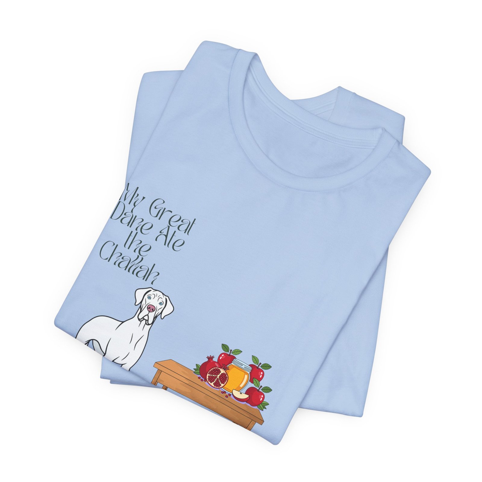 White Great Dane Rosh Hashanah Dog T-Shirt up to 5xl - Image 64
