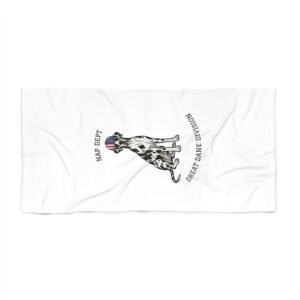 Harlequin Great Dane Beach Towel —  'Nap Dept' & 'Great Dane Division' Labor Day