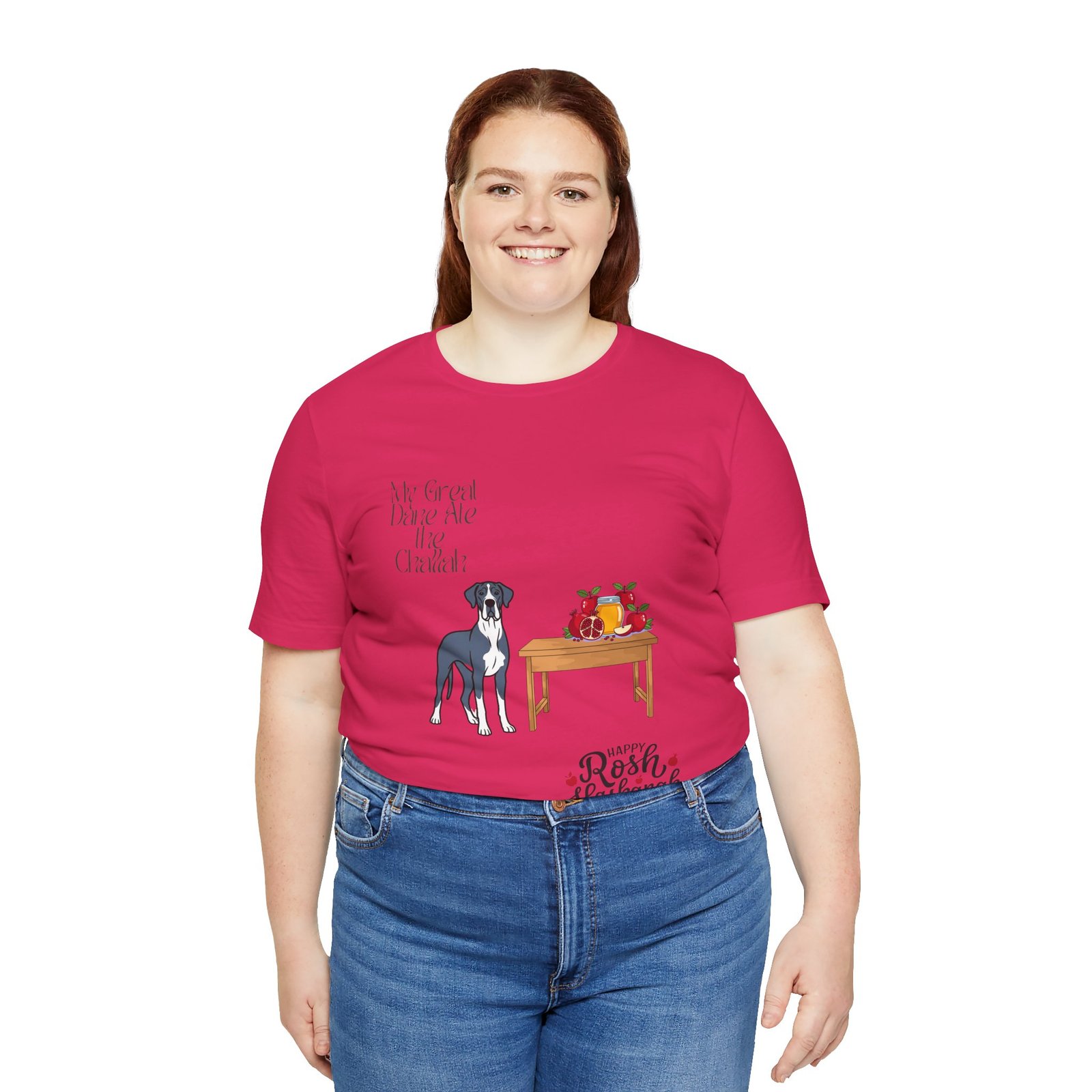 Blue Mantle Great Dane Rosh Hashanah Dog T-Shirt up to 5xl - Image 77
