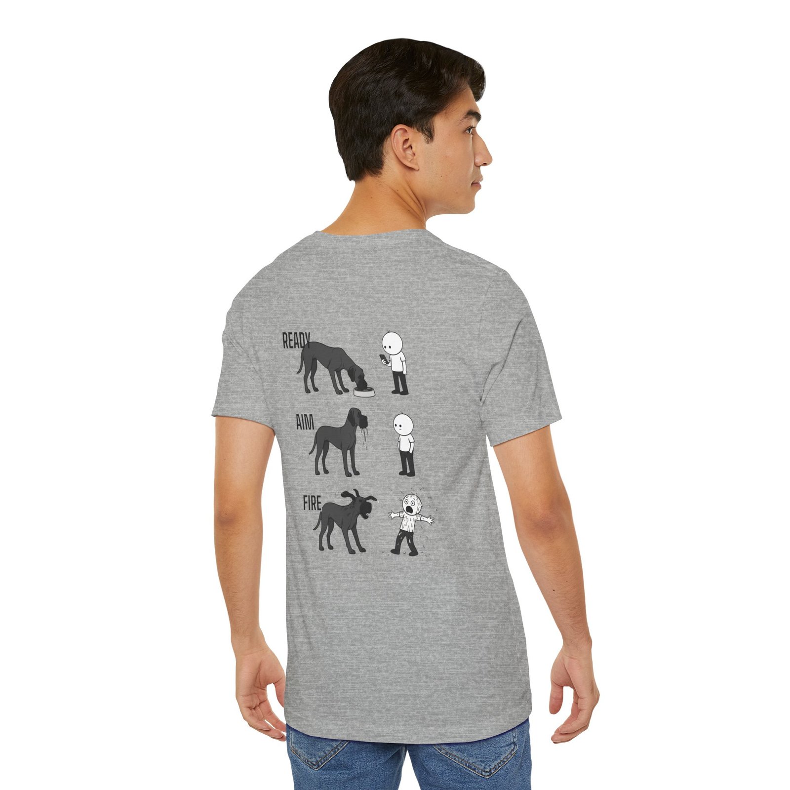 Brindle Great Dane - Ready, Aim, Fire Slobber - up to 5x - Men's T Shirt - Image 45