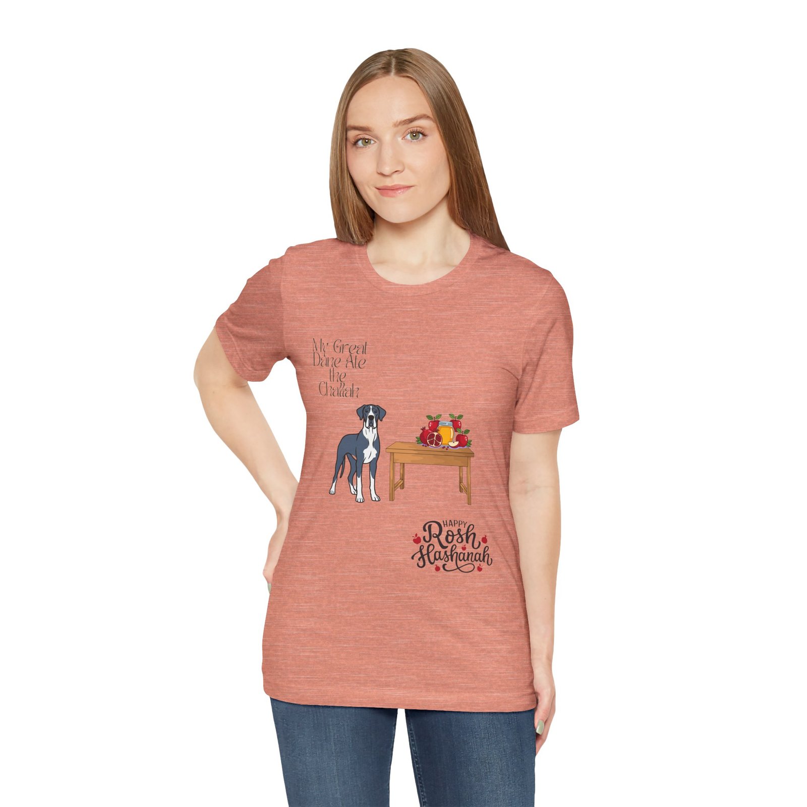 Blue Mantle Great Dane Rosh Hashanah Dog T-Shirt up to 5xl - Image 18