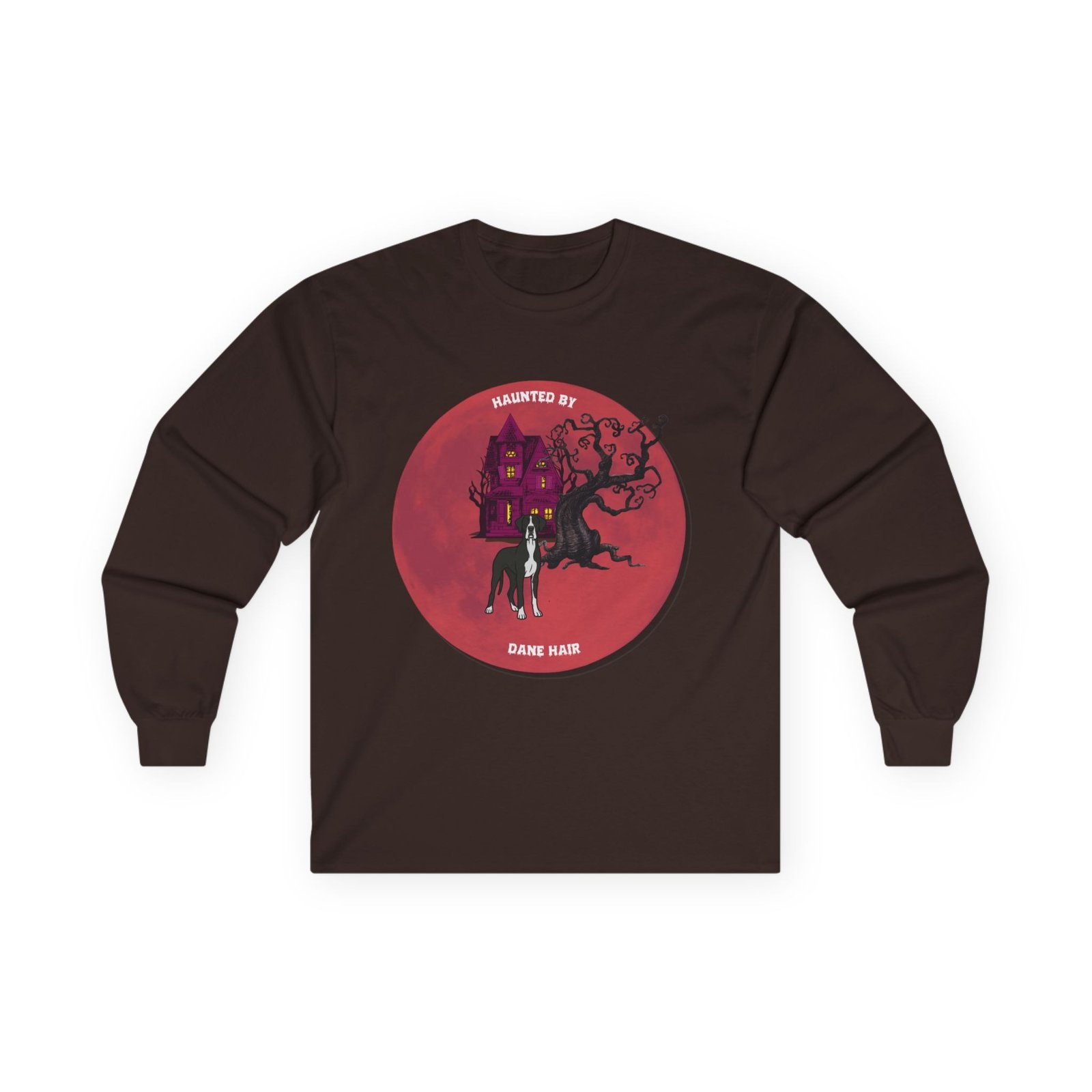 Mantle Great Dane up to 5xl - Haunted by Dane Hair Unisex Long Sleeve Tee - Image 21