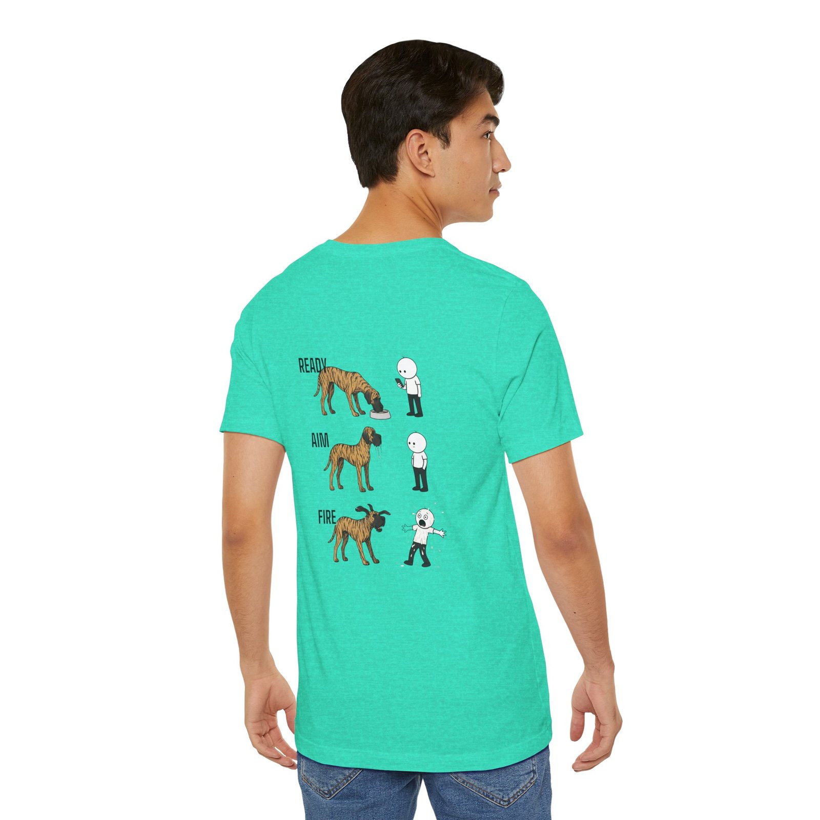 Brindle Great Dane - Ready, Aim, Fire Slobber - up to 5x - Men's T Shirt - Image 35