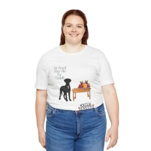 Black with white chest snip Great Dane Rosh Hashanah Dog T-Shirt up to 5xl