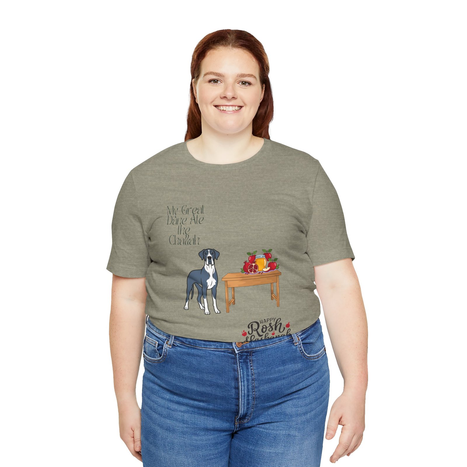 Blue Mantle Great Dane Rosh Hashanah Dog T-Shirt up to 5xl - Image 6