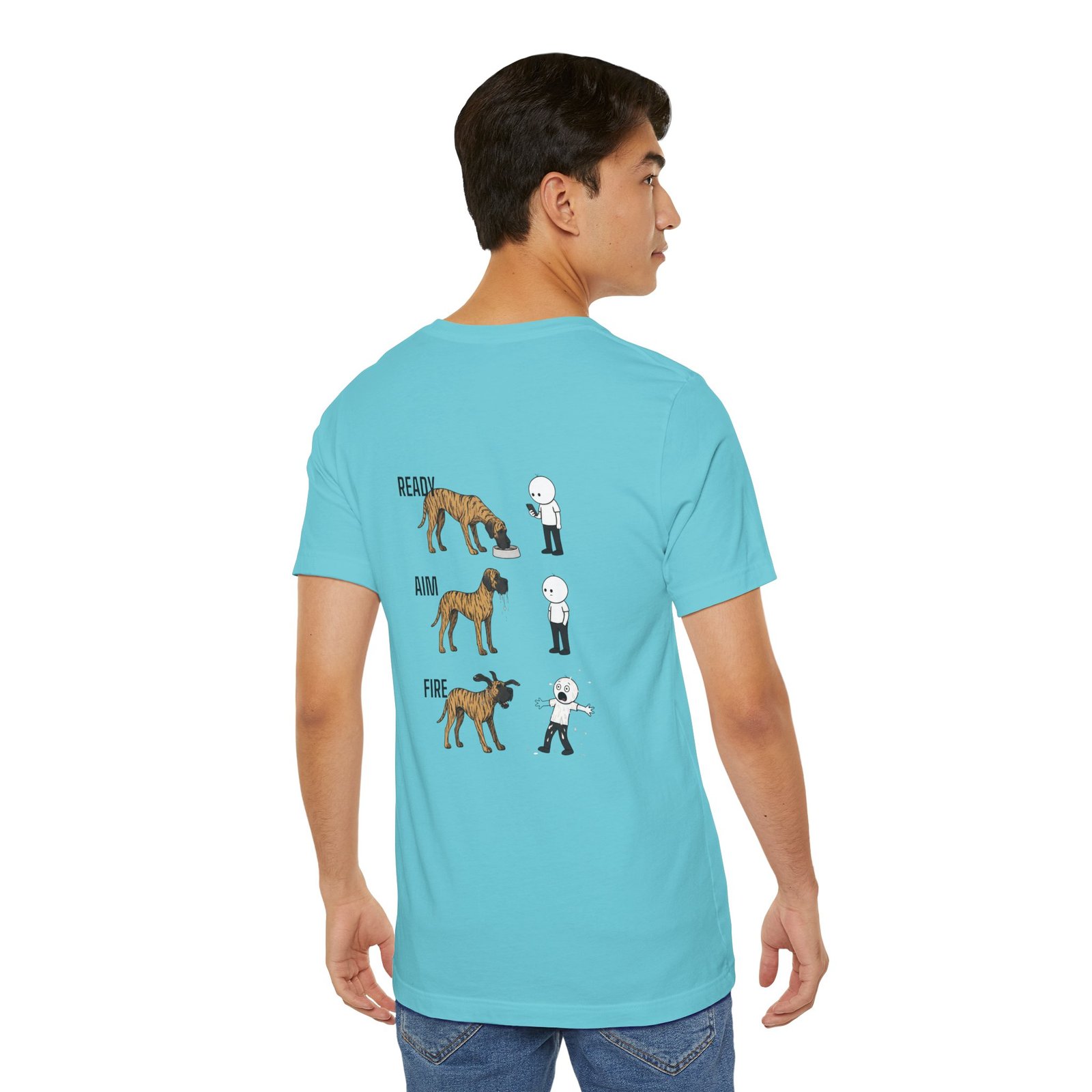 Brindle Great Dane - Ready, Aim, Fire Slobber - up to 5x - Men's T Shirt - Image 40