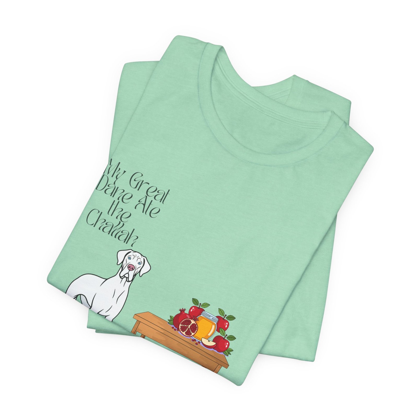 White Great Dane Rosh Hashanah Dog T-Shirt up to 5xl - Image 54