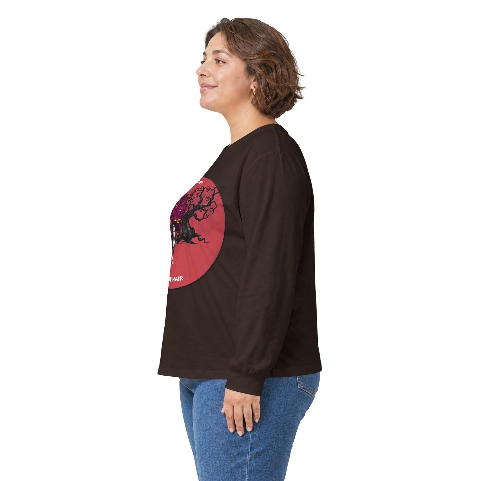Mantle Great Dane up to 5xl - Haunted by Dane Hair Unisex Long Sleeve Tee - Image 24