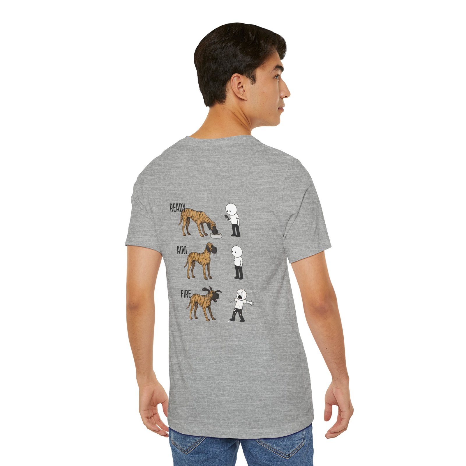 Brindle Great Dane - Ready, Aim, Fire Slobber - up to 5x - Men's T Shirt - Image 45