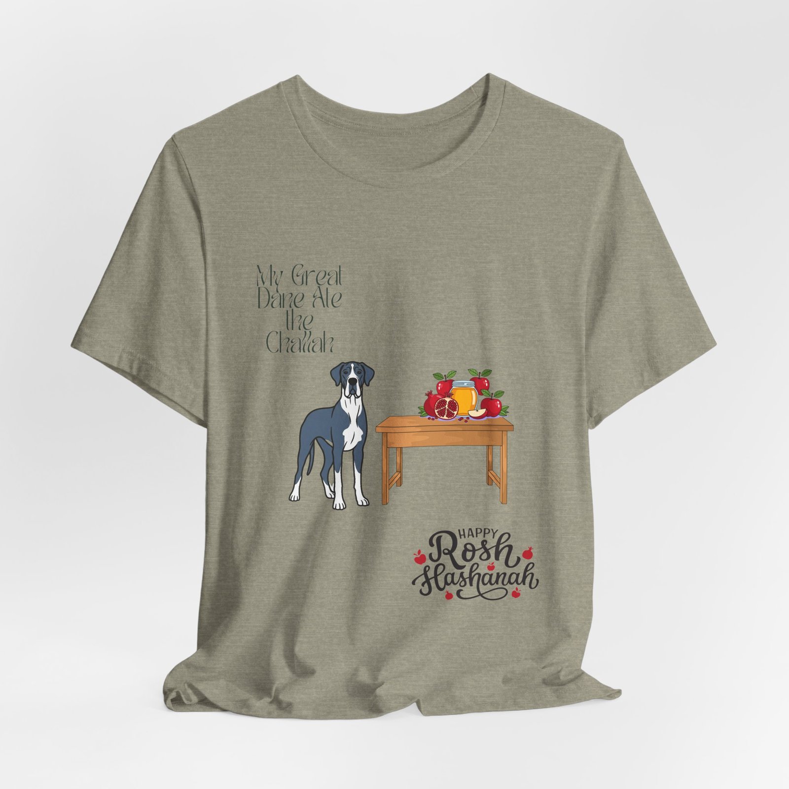 Blue Mantle Great Dane Rosh Hashanah Dog T-Shirt up to 5xl - Image 5