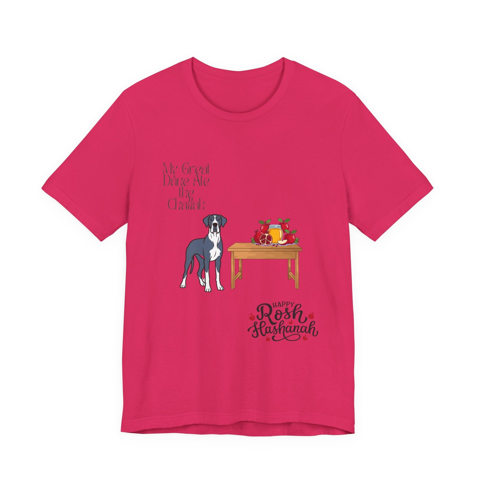 Blue Mantle Great Dane Rosh Hashanah Dog T-Shirt up to 5xl - Image 73