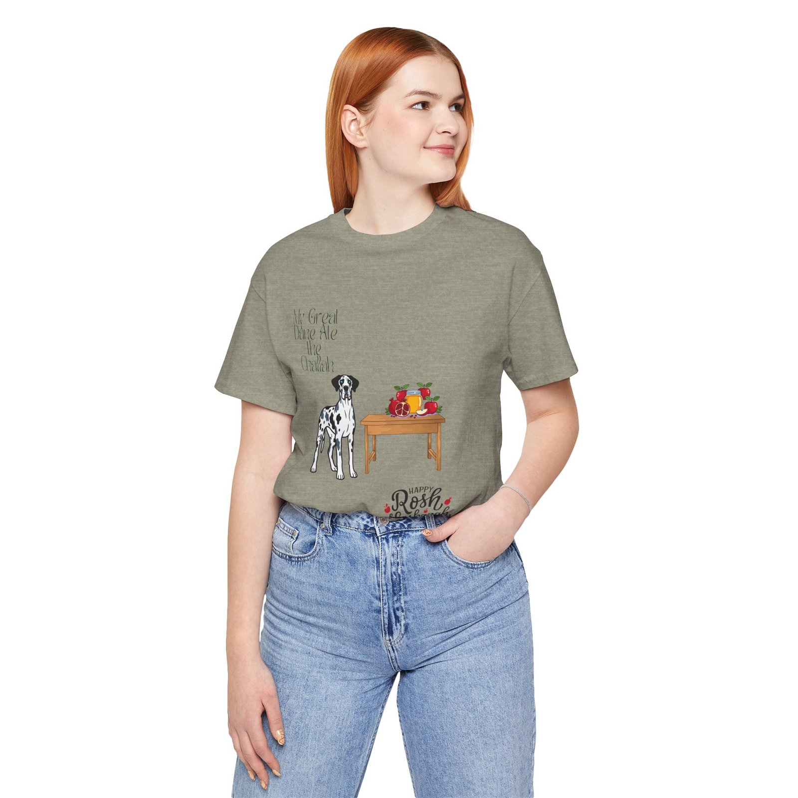 Merelquin with blue eyes Great Dane Rosh Hashanah Dog T-Shirt up to 5xl - Image 26