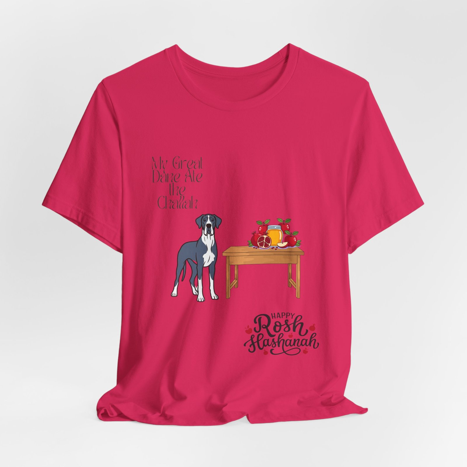 Blue Mantle Great Dane Rosh Hashanah Dog T-Shirt up to 5xl - Image 76