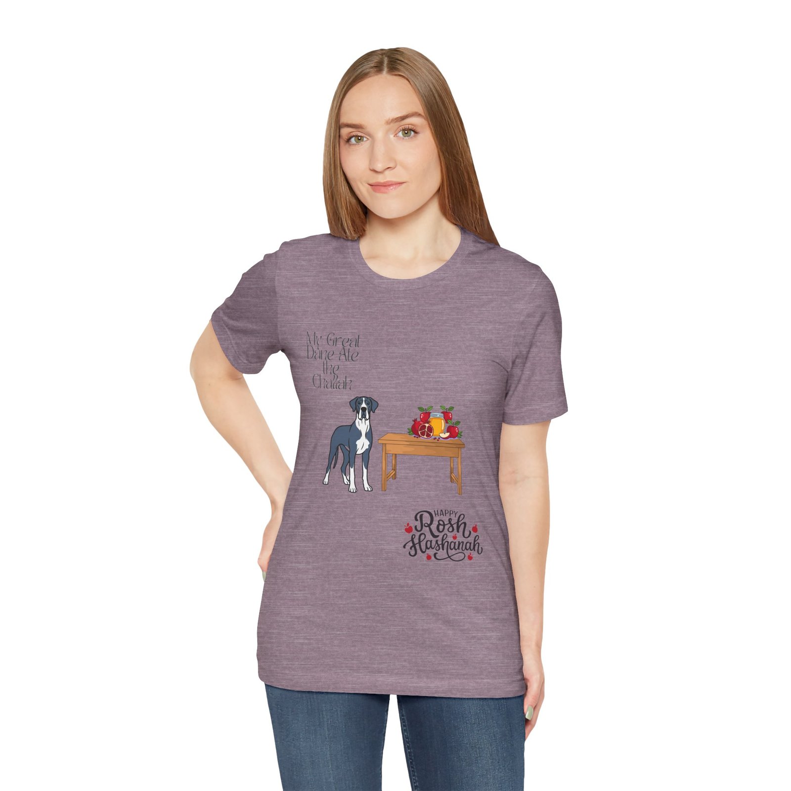 Blue Mantle Great Dane Rosh Hashanah Dog T-Shirt up to 5xl - Image 66