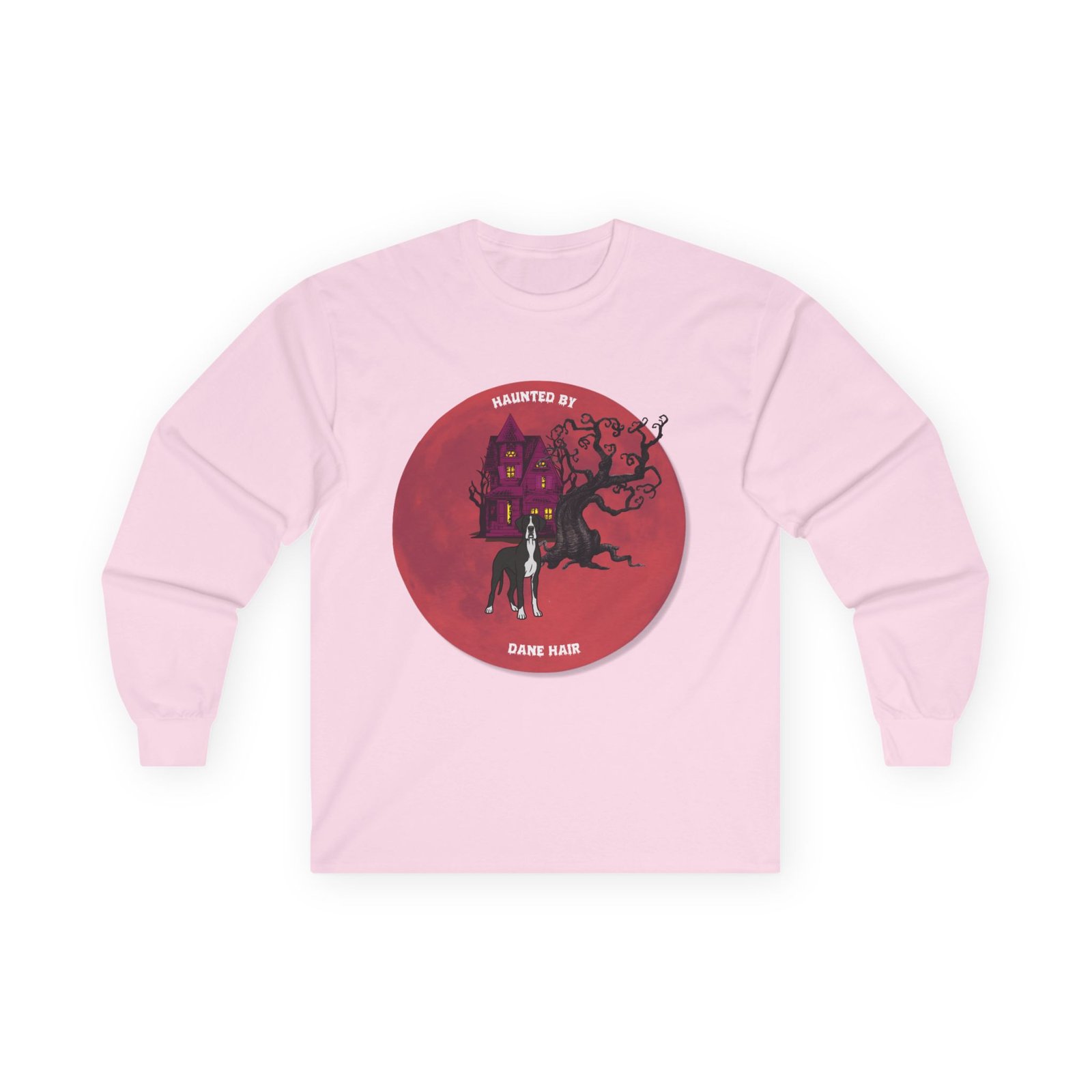 Mantle Great Dane up to 5xl - Haunted by Dane Hair Unisex Long Sleeve Tee - Image 61