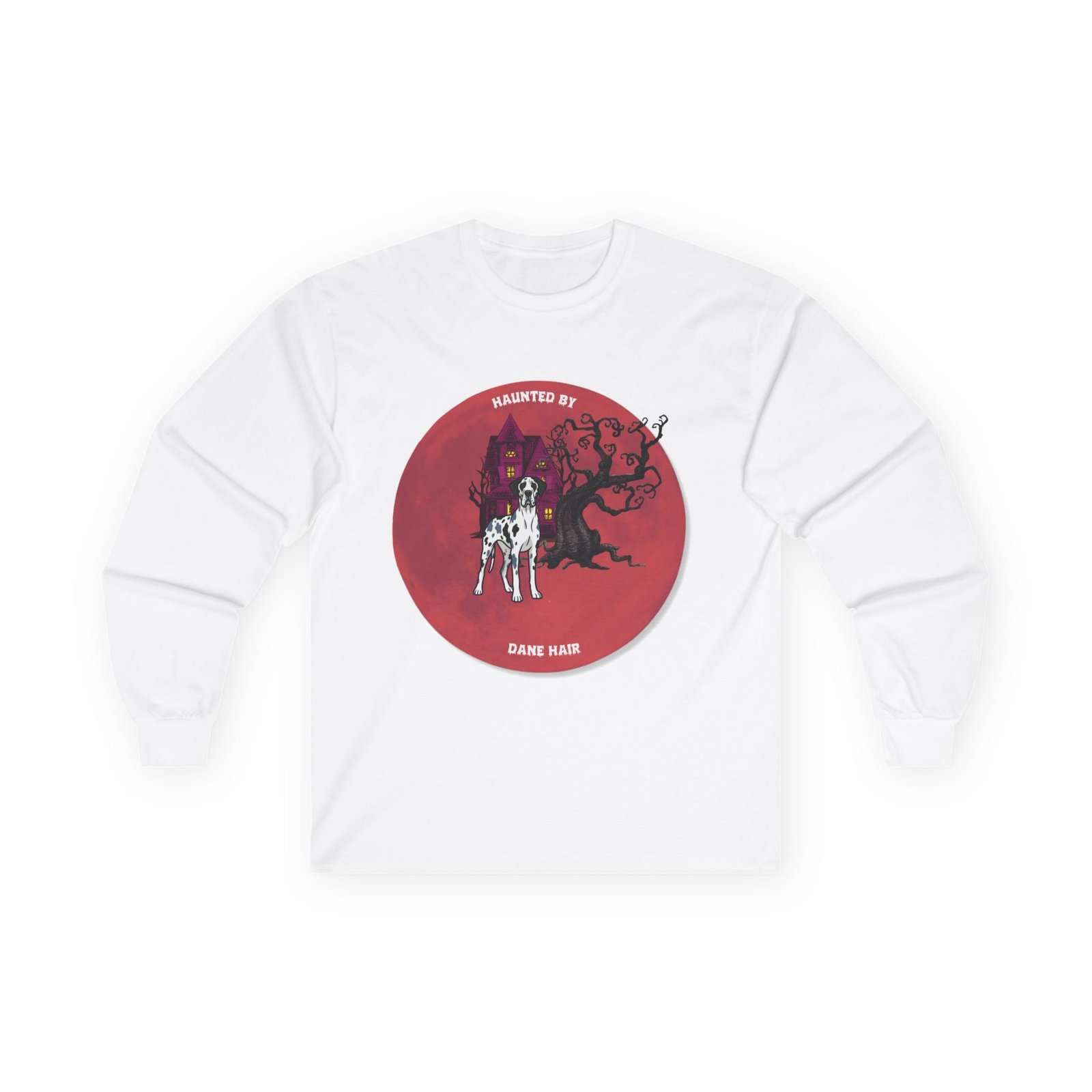 Merelquin Great Dane up to 5xl - Haunted by Dane Hair Unisex Long Sleeve Tee - Image 9