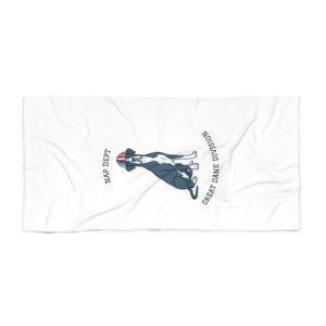 Blue Mantle Great Dane Beach Towel —  'Nap Dept' & 'Great Dane Division' Labor Day