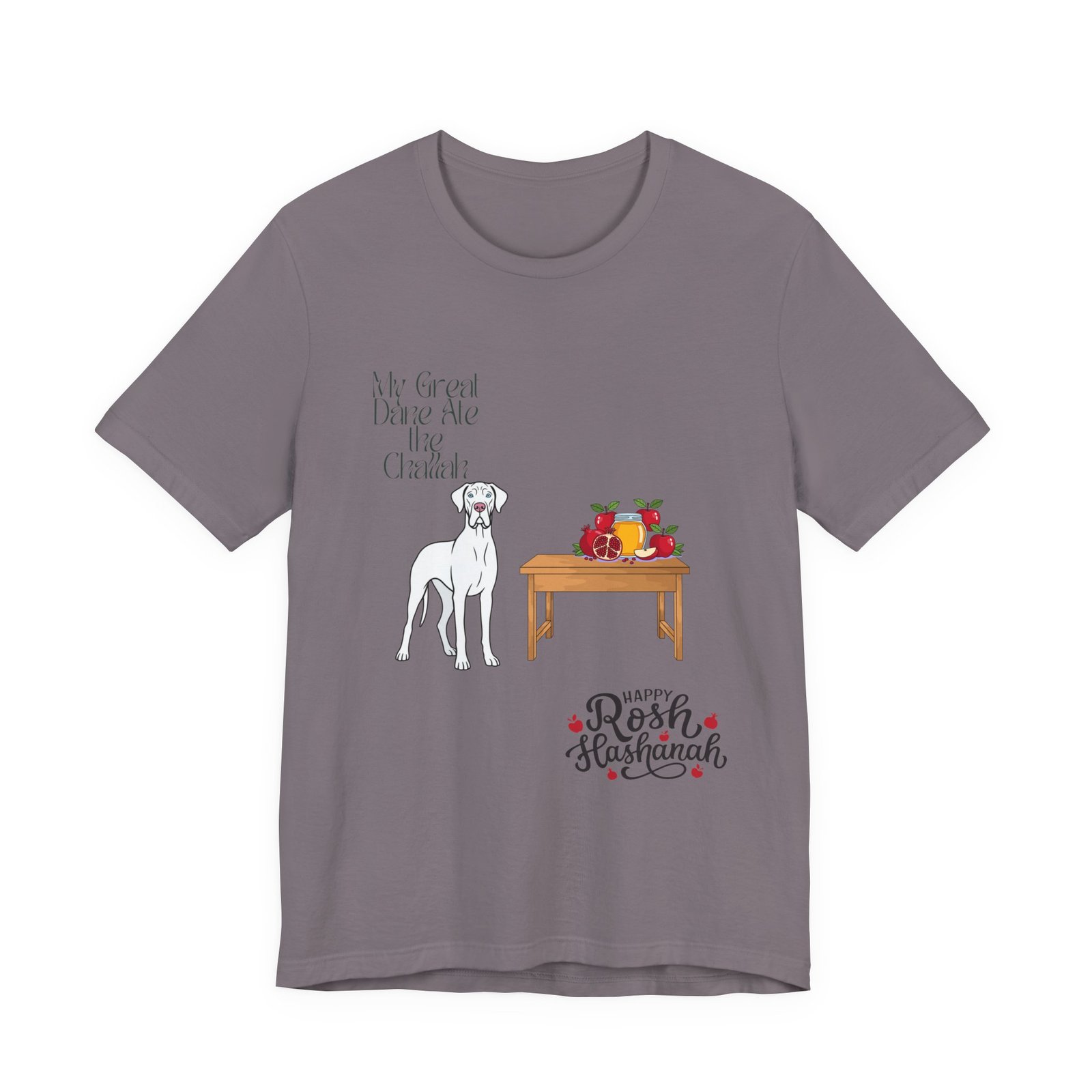 White Great Dane Rosh Hashanah Dog T-Shirt up to 5xl - Image 27