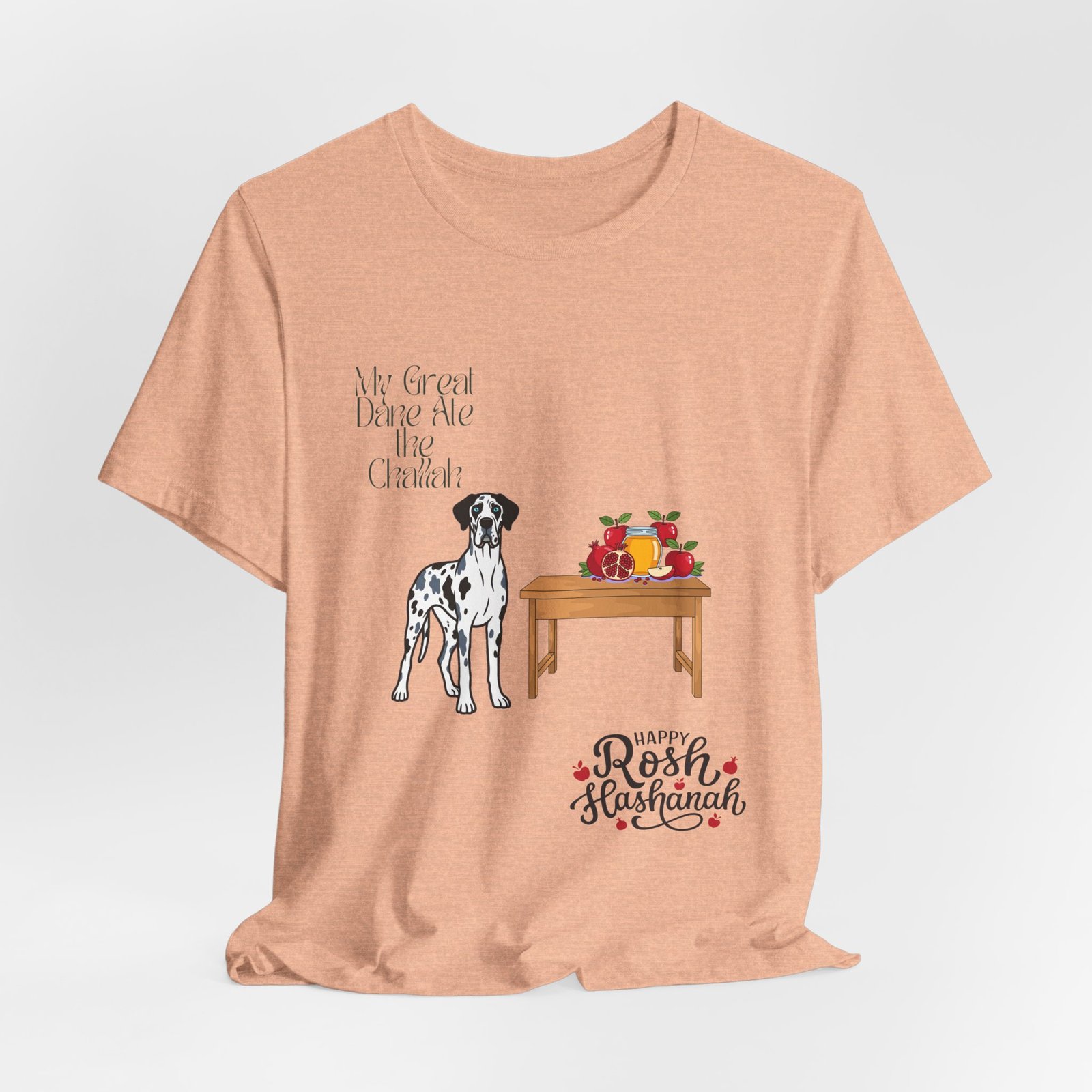 Merelquin with blue eyes Great Dane Rosh Hashanah Dog T-Shirt up to 5xl - Image 58