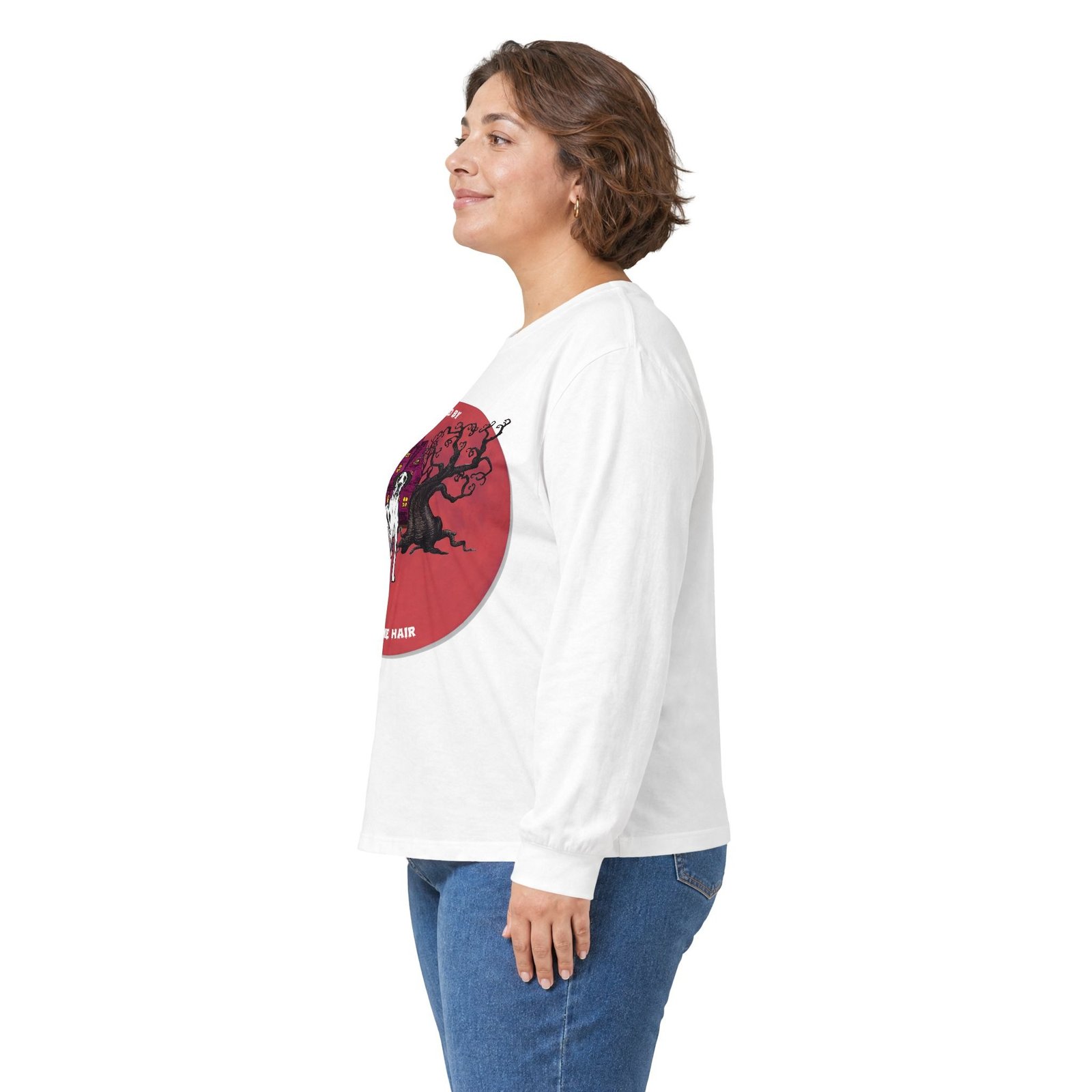 Merelquin Great Dane up to 5xl - Haunted by Dane Hair Unisex Long Sleeve Tee - Image 12