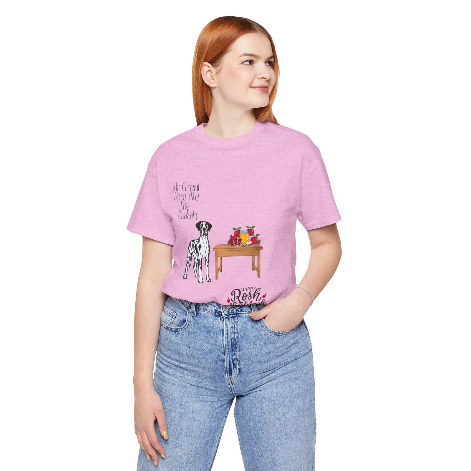 Merelquin with blue eyes Great Dane Rosh Hashanah Dog T-Shirt up to 5xl - Image 33