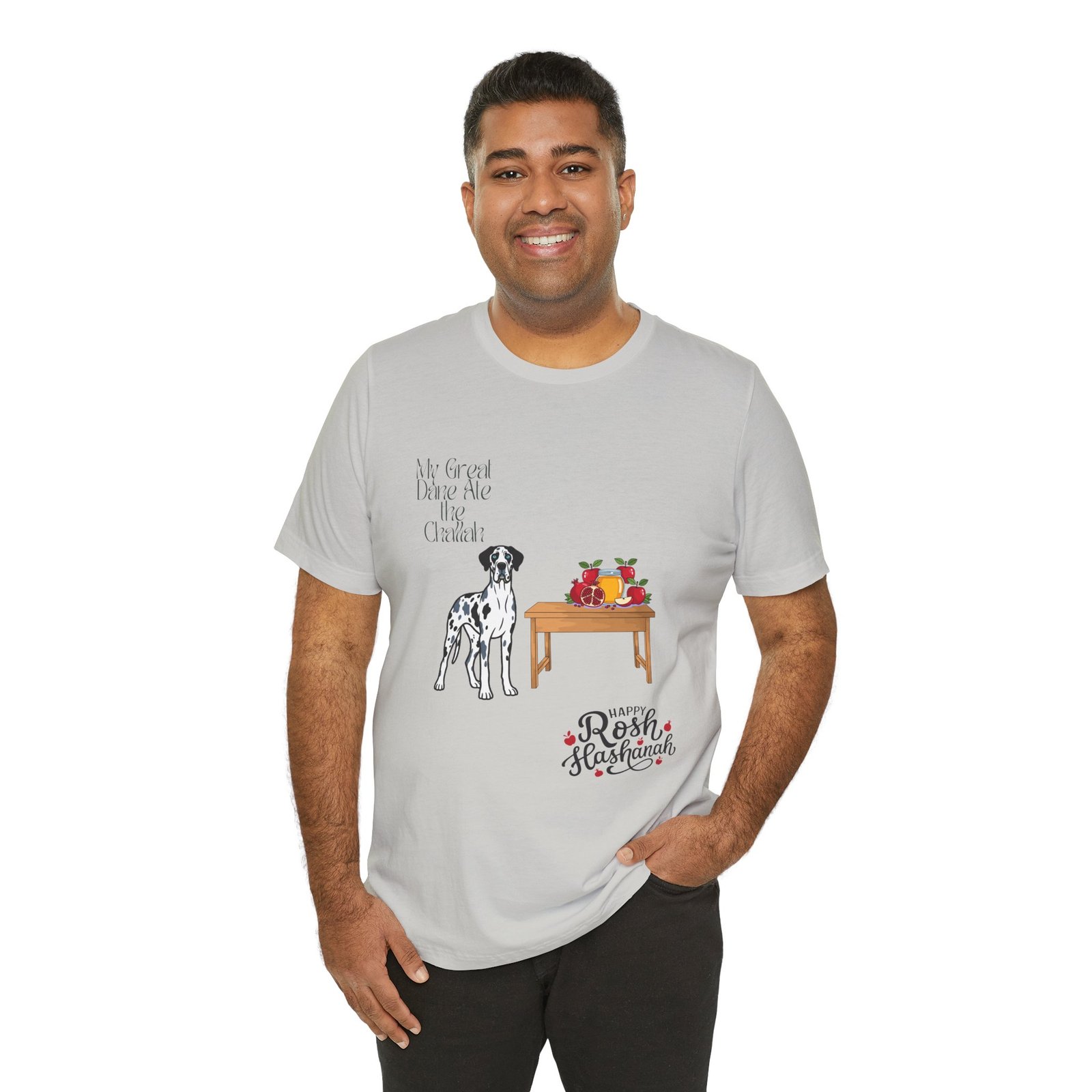 Merelquin with blue eyes Great Dane Rosh Hashanah Dog T-Shirt up to 5xl - Image 18