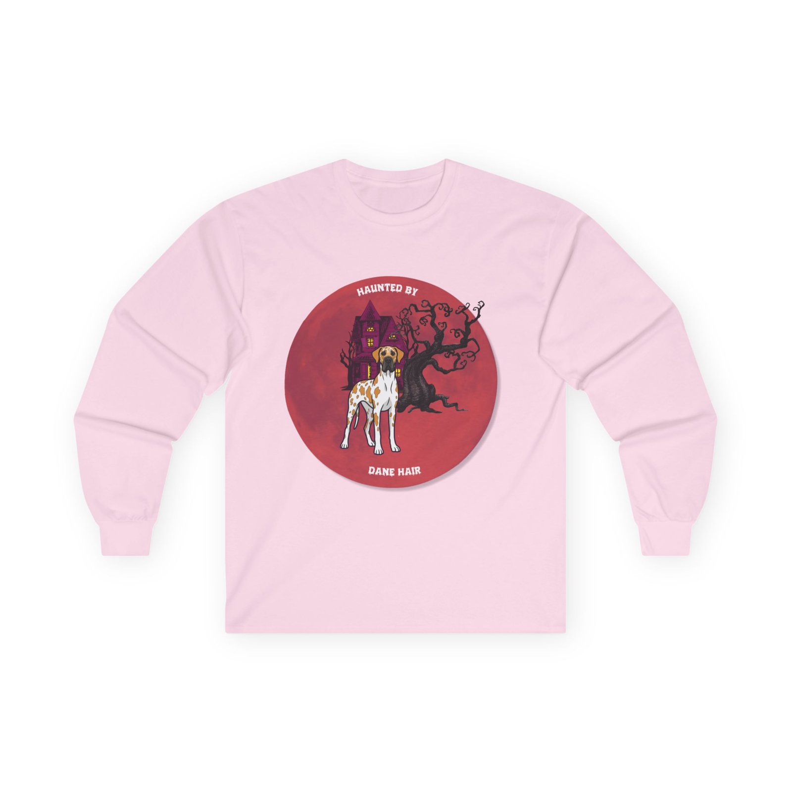 Fawnequin Great Dane up to 5xl - Haunted by Dane Hair Unisex Long Sleeve Tee - Image 61