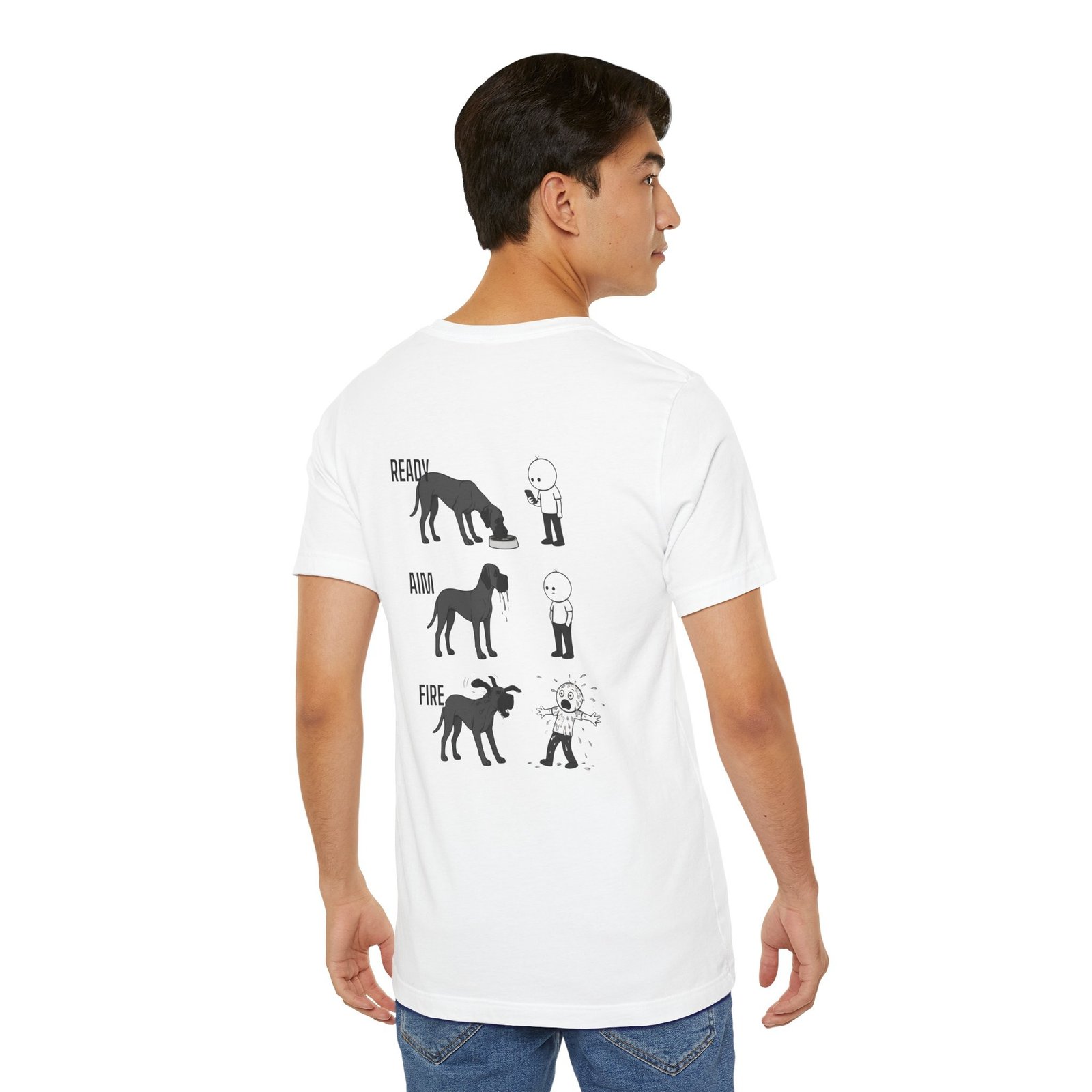 Brindle Great Dane - Ready, Aim, Fire Slobber - up to 5x - Men's T Shirt - Image 6