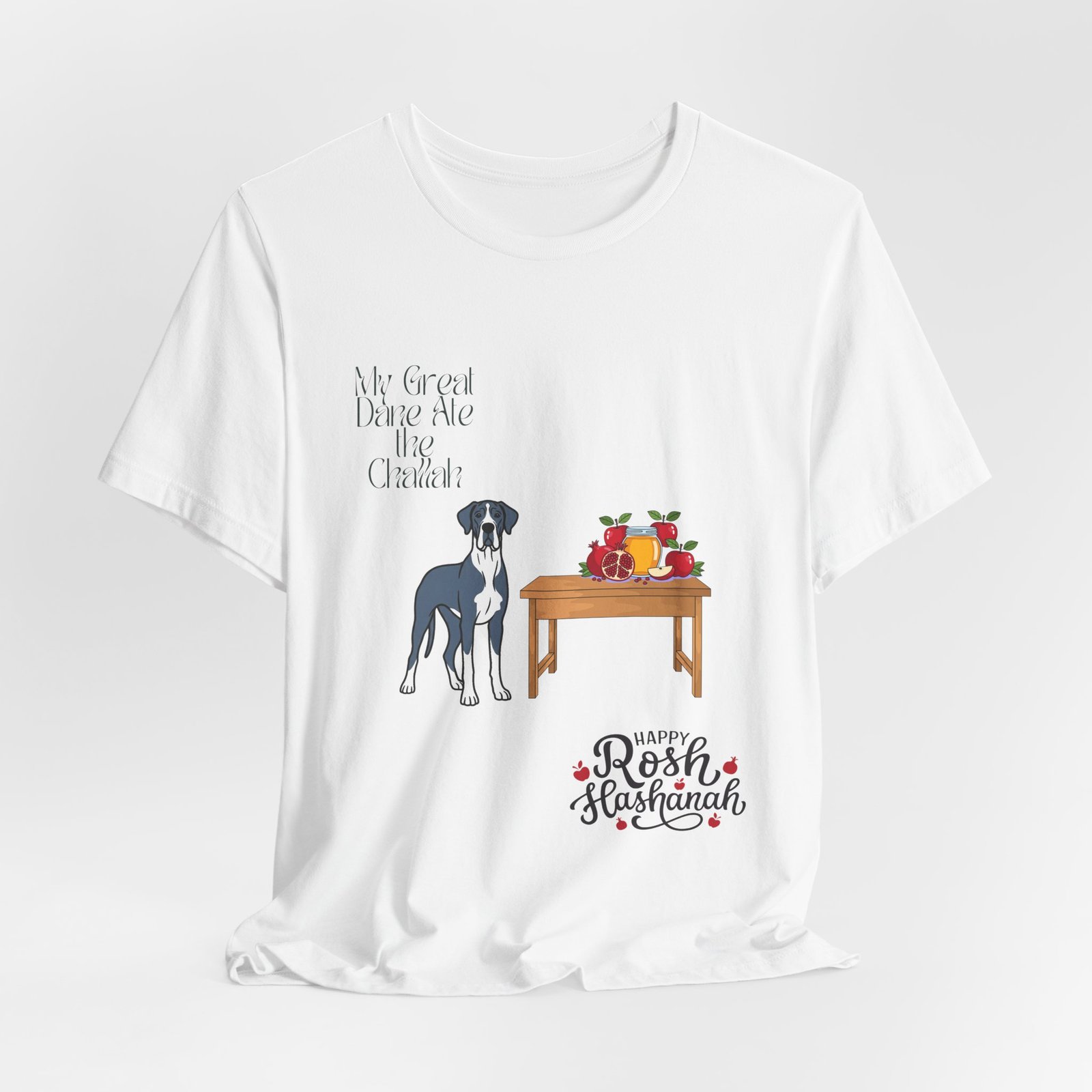 Blue Mantle Great Dane Rosh Hashanah Dog T-Shirt up to 5xl - Image 10